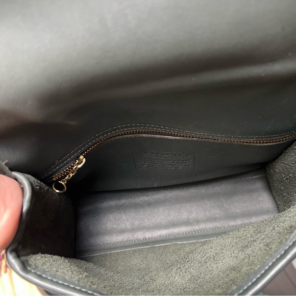 Vintage coach 9870 court bag forest green made in USA - Picture 14 of 15